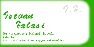 istvan halasi business card